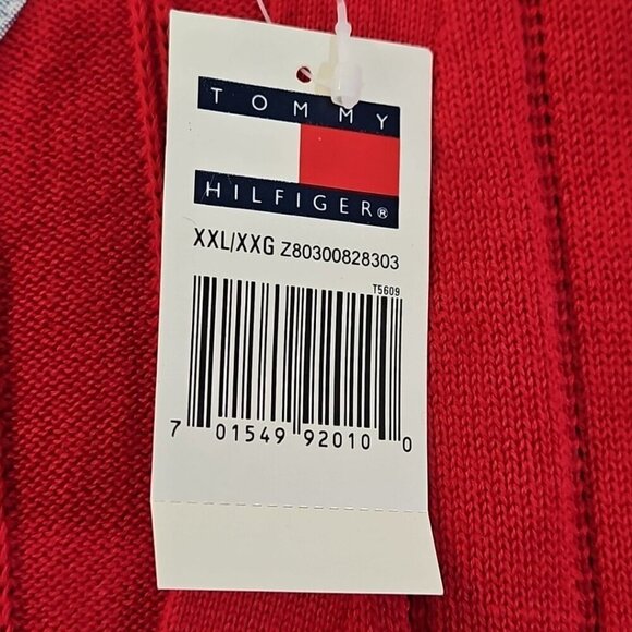 Tommy Hilfiger Sweater Men's XXLarge Red Button Up Sleeveless Vest NWT - Picture 7 of 14